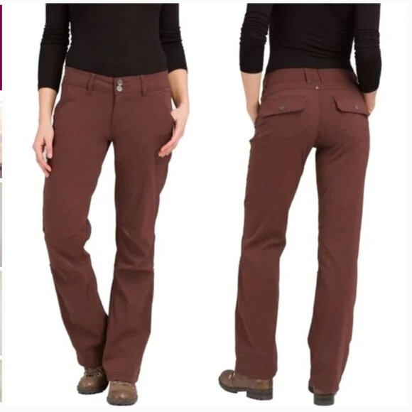 Prana Pants - Prana Halle Pant Women's 8 Cocoa Brown Maroon Color Outdoor Hiking